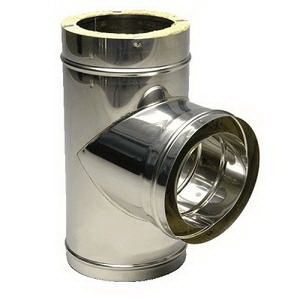 Сэндвич-тройник "Sferra" 90° нерж.0,8мм/оцинк. ф115х200