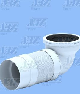 Слив для унитаза гофр. угол90 Ани пласт (265-450) K729R (15)
