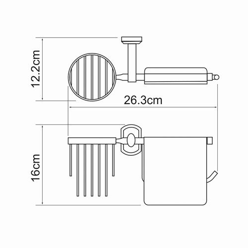 Держатель т/бумаги и освежителя К-3059 WasserKRAFT