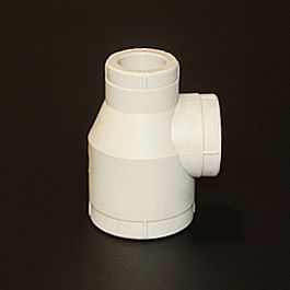 Тройник редуцир. 90*75*90 белый (2/4) ПРО АКВА (РА14584Р)
