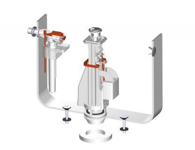 Арматура д/унитаза 1/2" Чешская боковая подводка 2-кн. ALCAPLAST SA08  1/2"