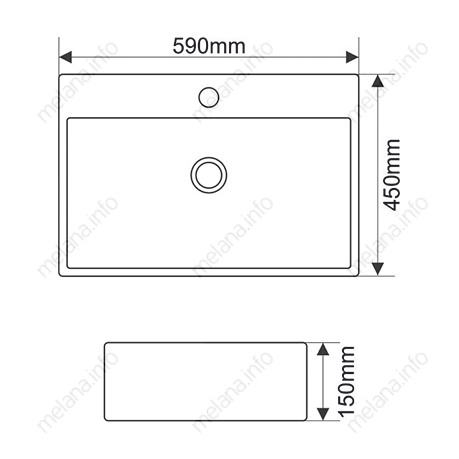 Умывальник фигурный 803-7295 (А121) MELANA