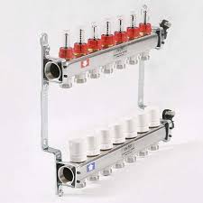 Коллектор нерж. с расходомерами 1"х3/4" на  7 выхода (450I4307) Uni-Fitt 
