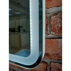 Зеркало Неон 3 с LED подсветкой (клавишный выключатель) 800х800 MISTY