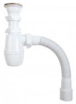 Сифон 1 1/2х40/50 Минор 1 1/2х40 с выпуском и гофрой 30718026