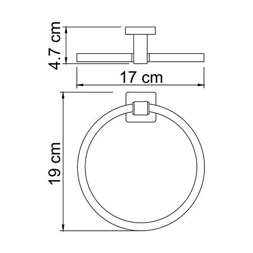 Держатель полотенец кольцо WasserKRAFT K-6560