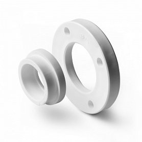 Фланец с фальцевым буртом ПП 110 белый (1/6) ПРО АКВА (РА56110) (по стали 100мм)