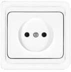 Розетка 1-м СП Валери 16А IP20 без заземл. бел. UNIVersal В0022 (75137)