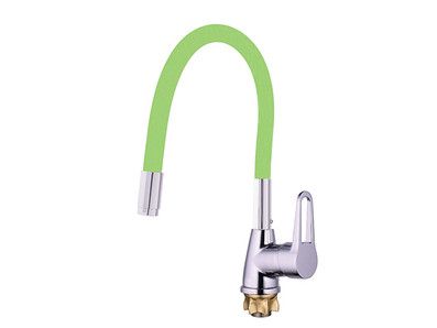 Смеситель д/кухни G-lauf (ZOP4-F045X) + гибкий излив (UCG-3257GN зеленый) 