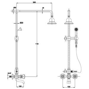 Душ. система KAISER хром (SXP-90-01)