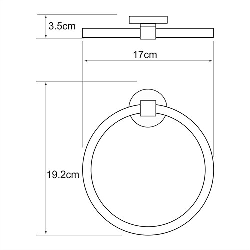 Держатель полотенец кольцо WasserKRAFT K-6260