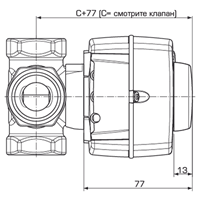 Электропривод поворотный ARA 645,220B,2-точ,30сек