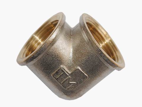 Уголок 1" г/г  латунь никель  LD (16)