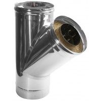 Тройник-сэндвич — КК — 150 / 230 — 45 — нерж 0,8мм / оц — проходной