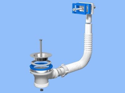 Выпуск 1 1/2" с переливом д/мойки N105S  Ани  (15)