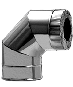 Сэндвич-отвод "Sferra" 90° нерж.0,8мм/оцинк. ф115х200