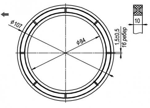 Прокладка для унитаза П-19/В  ИНКОЭР Воротынск (01646)