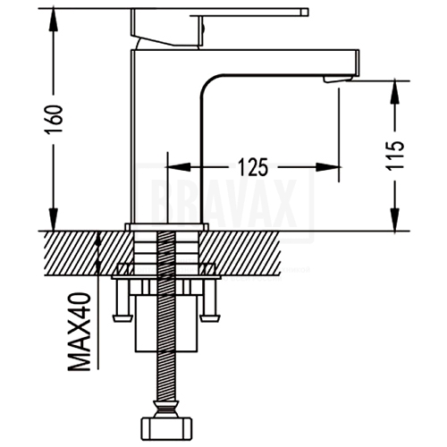 Смеситель д/раковины SHEVANIK хром S9501