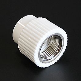 Переход 25*1/2"вн.рез. белый (10/150) ПРО АКВА (РА22012Р)