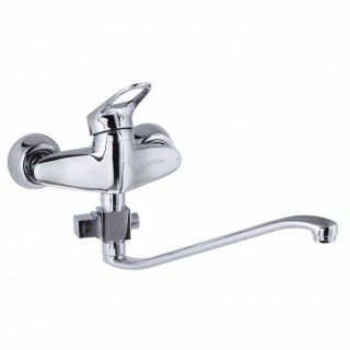 Смес д/ванны Kaiser City ф40 L-нос/квадрат (2014/318div)