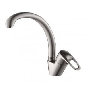 Смес д/кухни Kaiser City ф40 бок. серебро (21544 Silver)