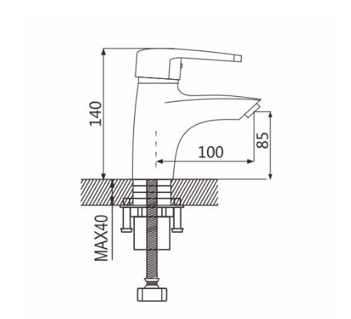 Смеситель д/раковины SHEVANIK хром S5001