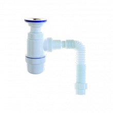 Сифон МИНИ Элит бутылочный пласт.чаш. с гофрой 800мм 11/2х40/50 30986710