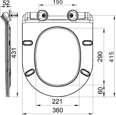 Сиденье д/унитаза Belbagno м/лифт BB2111SC