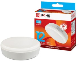 Лампа светодиодная LED-GX53-VC 12Вт 230В 4000К нейтр. бел. 1080лм IN HOME 4690612020792 530140