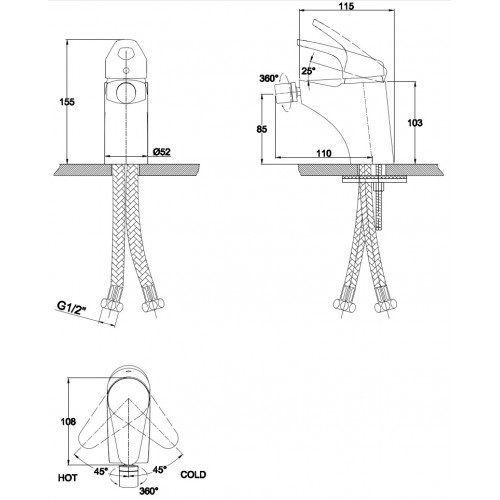 Смес д/биде Kaiser Country  ф40  (55215/55088 )