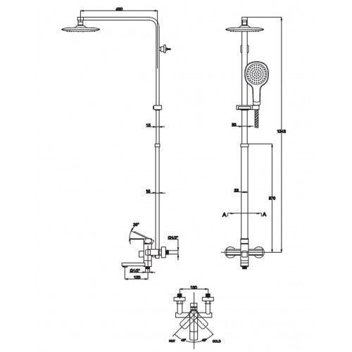 Душ. система KAISER Sonat квадрат (37182)