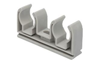 Зажим двойной 2х25 серый (400) ФД-plast
