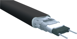 Кабель саморег. нагревательный 24-2 SRL/SRF CR с экраном FINE KOREA 24Вт/м, max65/85*С, max150м,220В  