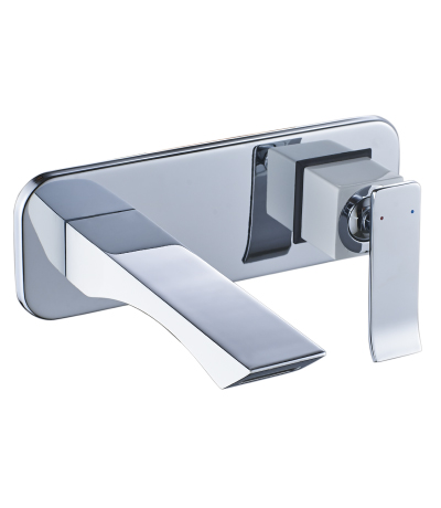 Смеситель д/умывальника "Contest" (5826СW) встраиваемый хром/белый LEMARK 