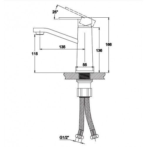 Смес д/раковины Kaiser Sonat ф35 (34511) АКЦИЯ