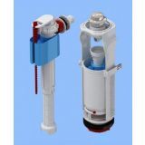 Арматура д/унитаза 1/2" Ани с боковой подводкой с пластиковым штуцером, кнопка хром WC8010C (20)