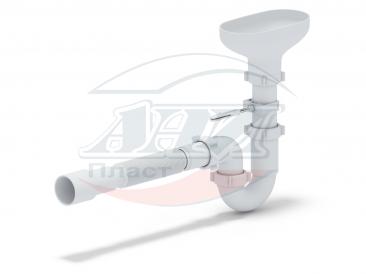 Сифон 1 1/2х40 прямоточный С РАЗРЫВОМ СТРУИ с гибкой трубой 40*40/50  Ани пласт DR0115  (25)