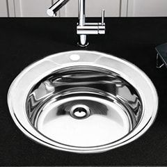 Мойка нерж врезная  MELANA D490  (0,6х160/170) NONAME с сифоном (16) 246N/017N ВЫГОДА!!!!