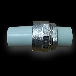 Разборное соед. труба-труба 32 белый (10/40) ПРО АКВА (РА72012)