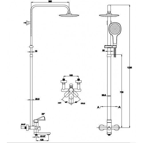 Душ. система KAISER Arena овал (36182)