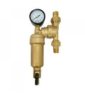Фильтр свободного вращения с манометром 1/2" для горячей и холодной воды (JН147)  VIEIR (15шт) 