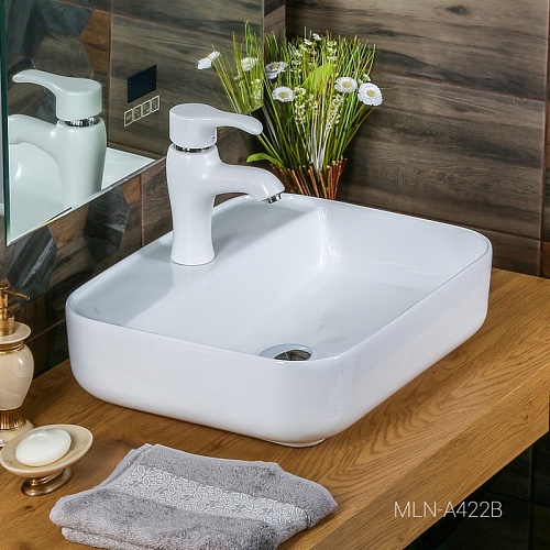 Умывальник фигурный 803-A422B MELANA