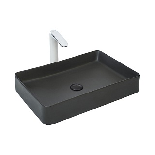 Умывальник WW ELBACH 2174 MB 600х405х110 матовый черный