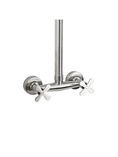 BRIMIX Душ.система с 2-мя маховиками керам.нерж. ст. 304 САТИН (9333)