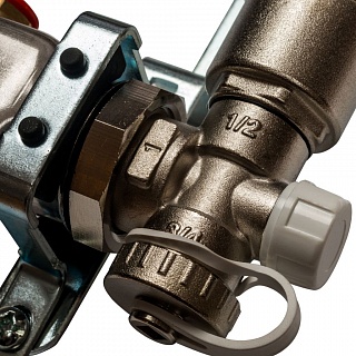 Коллектор 7-вых. нерж.ст. с кранами, терм., воздухоотв.. (SMS 0912 000007) STOUT