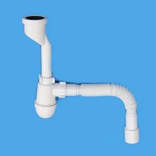 Сифон для ПИССУАРА с гофрой 40х40/50 Ани пласт U0115 (15)