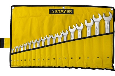 Набор комбинированных гаечных ключей 18 шт. 6-32 Stayer(27081-Н18)