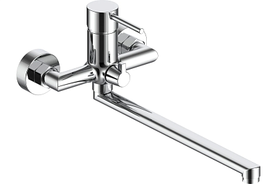 Смеситель д/ванны JAVA керамбукса  L-обр. излив 325 мм, 35-L35/K ARGO 44459