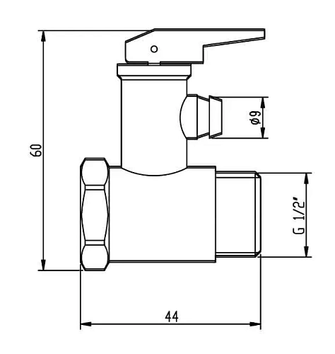 Клапан предохранительный 1/2 для бойлера SMS-1702