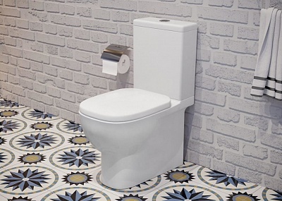 Унитаз-компакт "QUADRO SLIM"  в компл. мульти-лифт тонкая крышка (Самара)